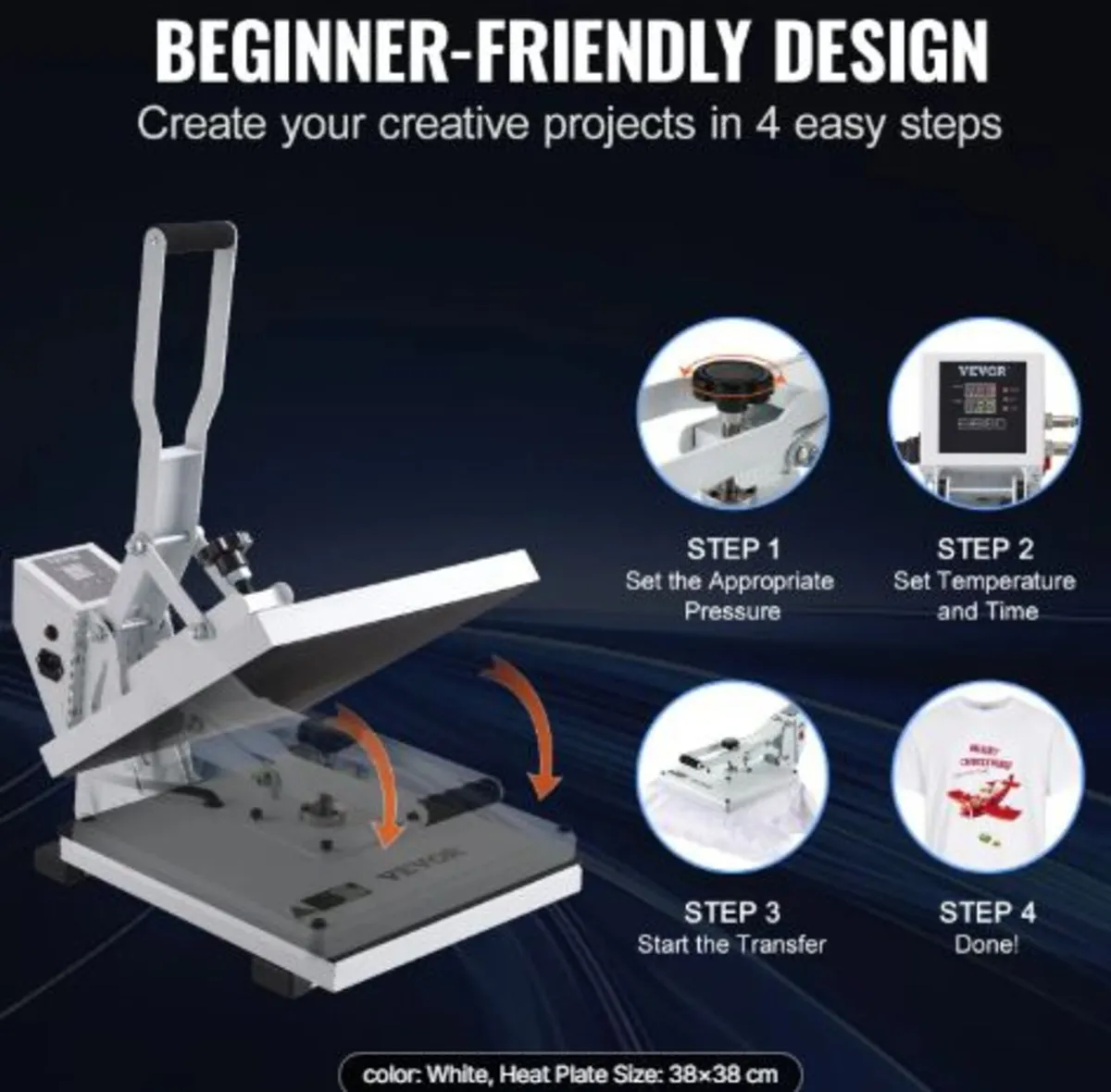 Heat Press Machine 15 x 15 in/38.1 x 38.1 cm - Image 3