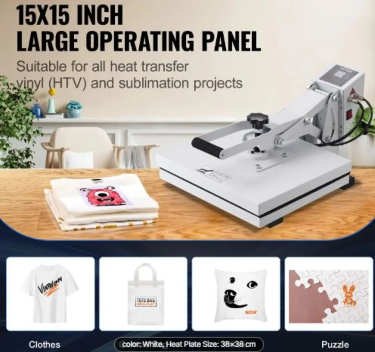 Heat Press Machine 15 x 15 in/38.1 x 38.1 cm - Image 4