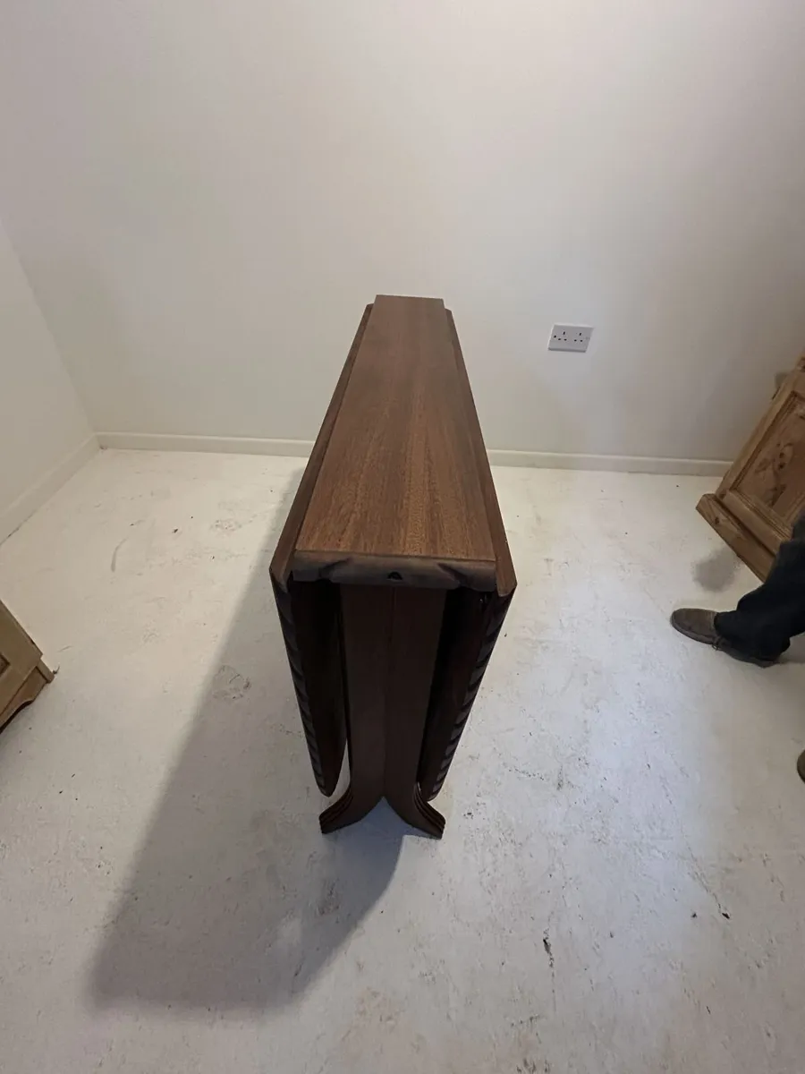 Vintage Mahogany Drop Leaf Dining Table - Image 4