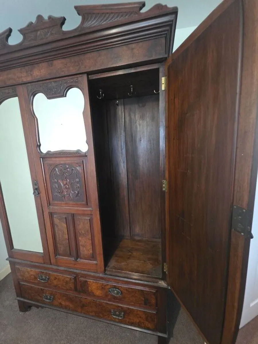 Antique early Edwardian Combination Wardrobe - Image 3