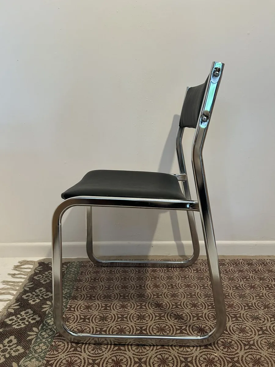 Pair of Vintage 1970s Cantilever Dining Chairs - Image 2