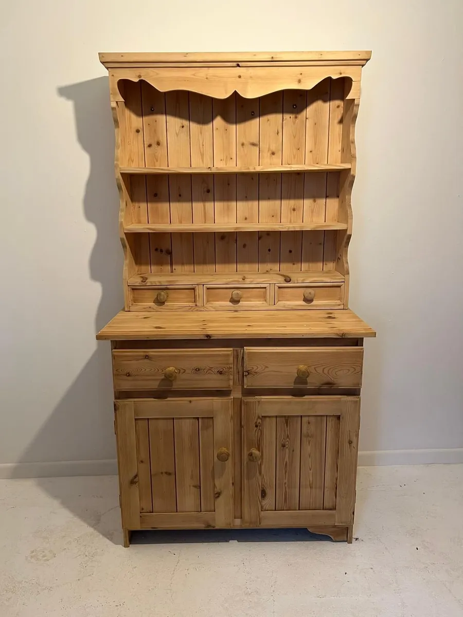 Restored Small Solid Pine Dresser with Shelves - Image 1