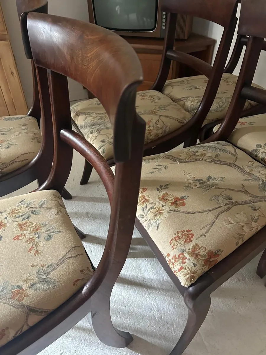 Set of Regency Style Mahogany Bar Back  Chairs - Image 2