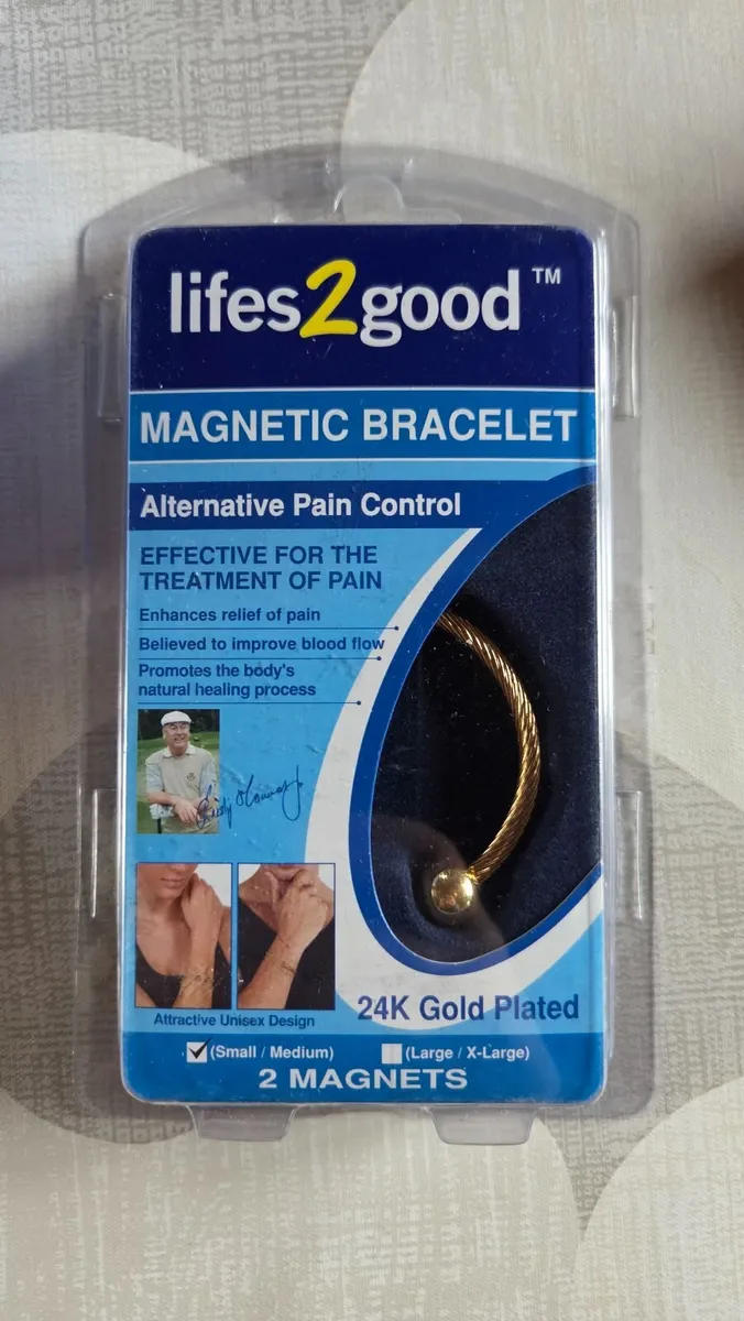 New & Sealed 24K Gold Plated Magnetic Bracelet - Image 1