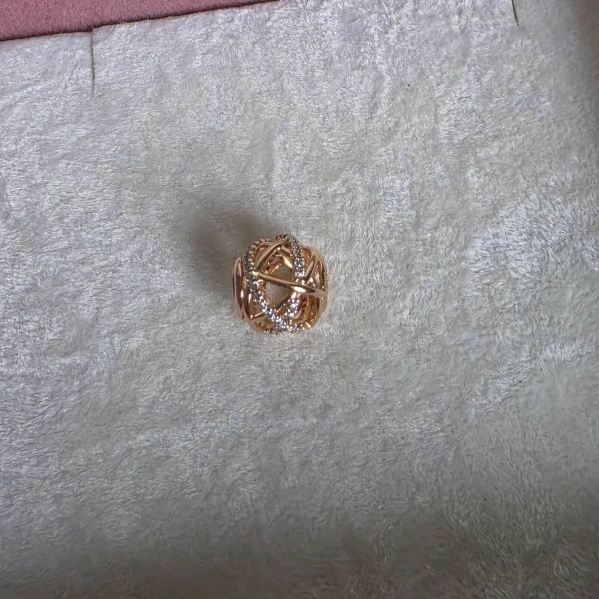 Pandora sparkling polished lines charm rose gold - Image 2