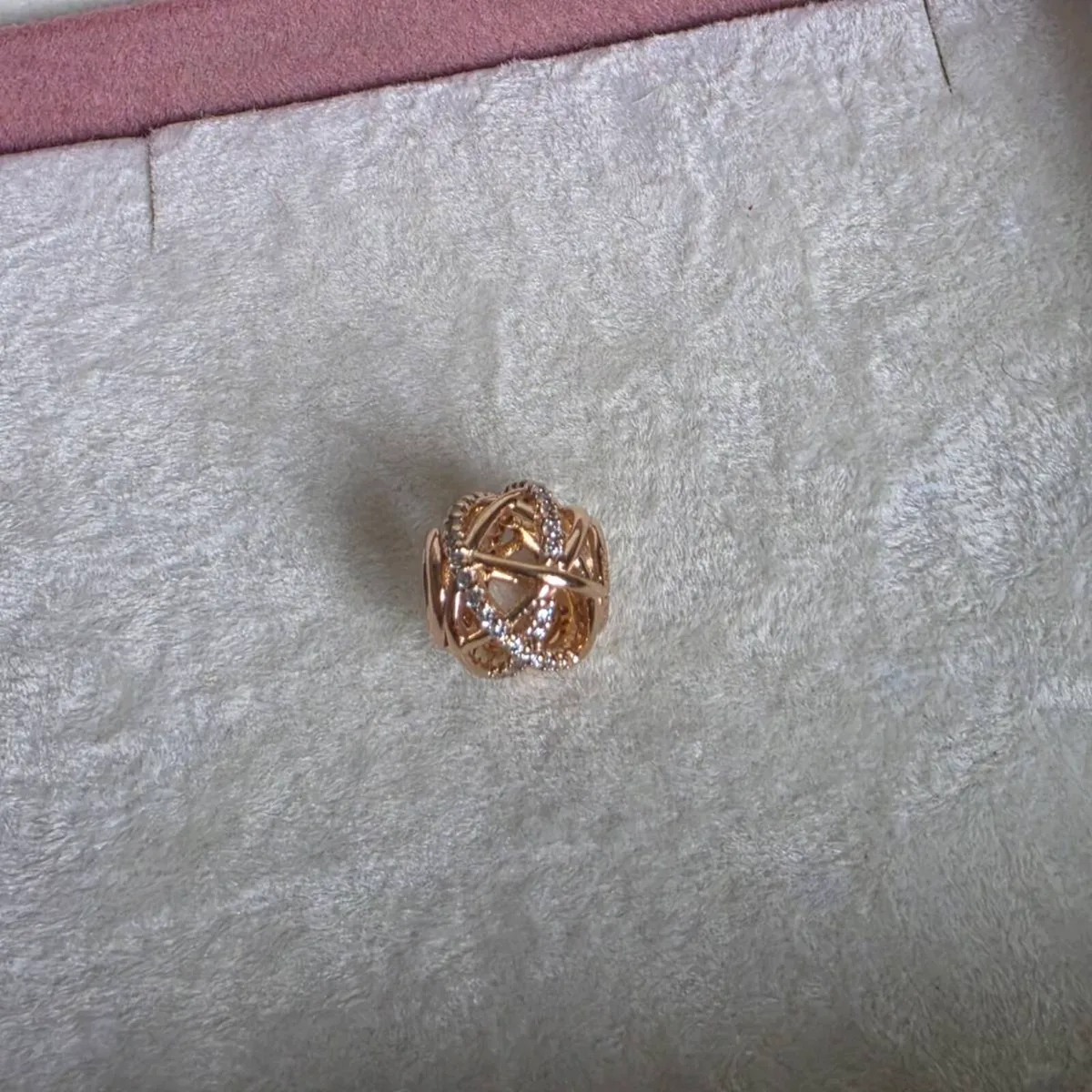 Pandora sparkling polished lines charm rose gold - Image 4