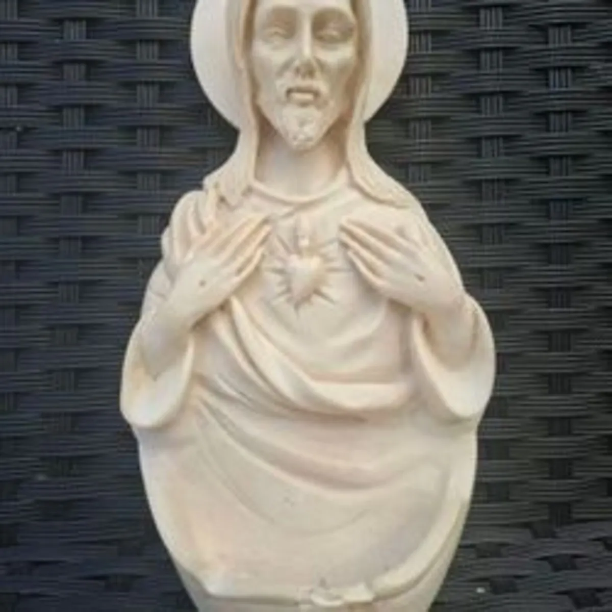 Lovely Vintage 1950's Sacred Jesus Holy water Font