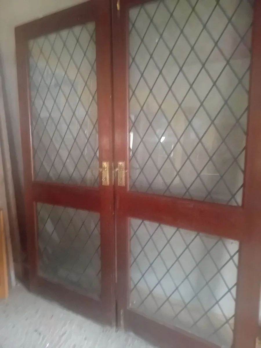 Teak double doors