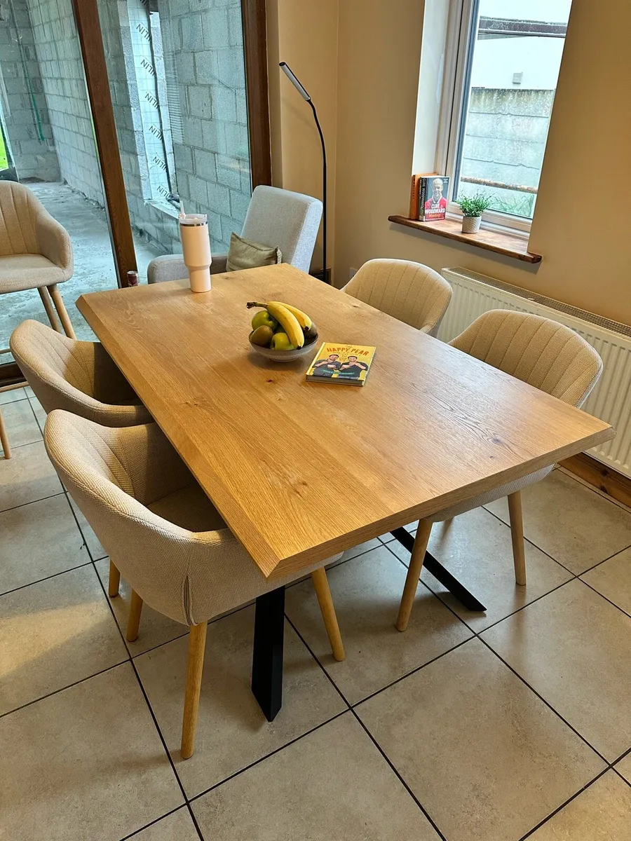 Beige kitchen chairs (x4) - Image 2