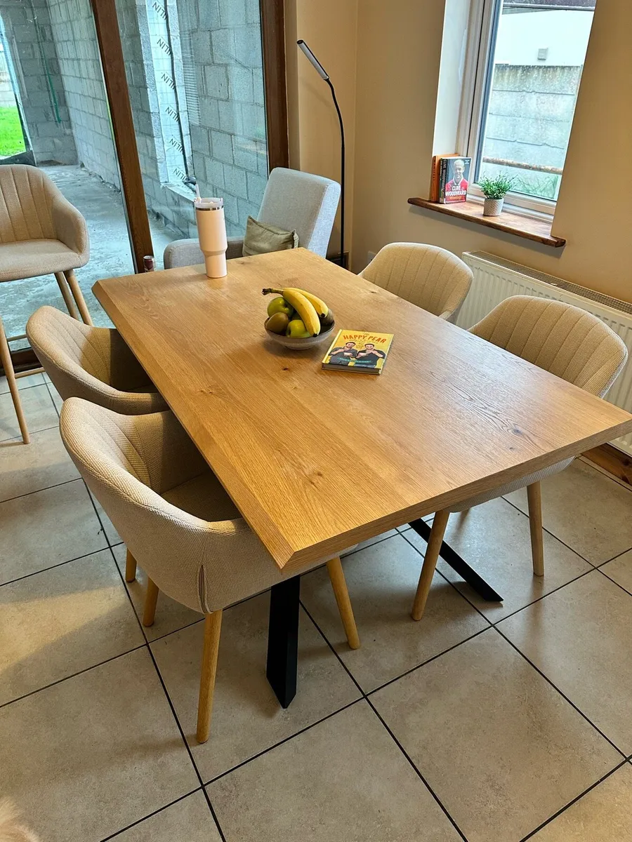 Beige kitchen chairs (x4) - Image 3