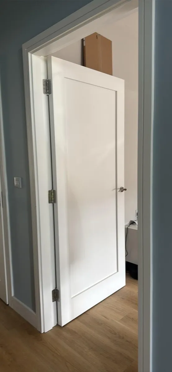 Modern White Single-Panel Interior Door - Image 2