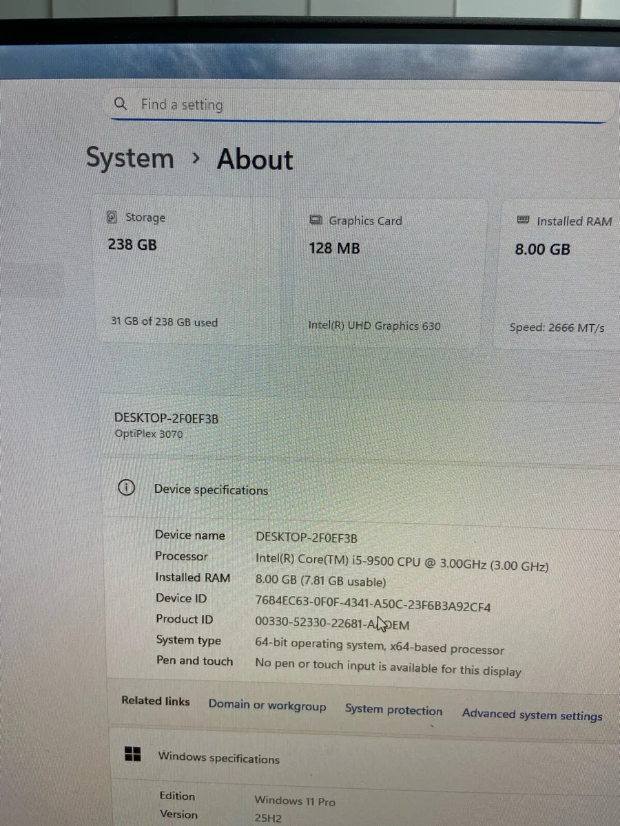 Dell Optiplex 3070 i5 processor 9th generation - Image 4