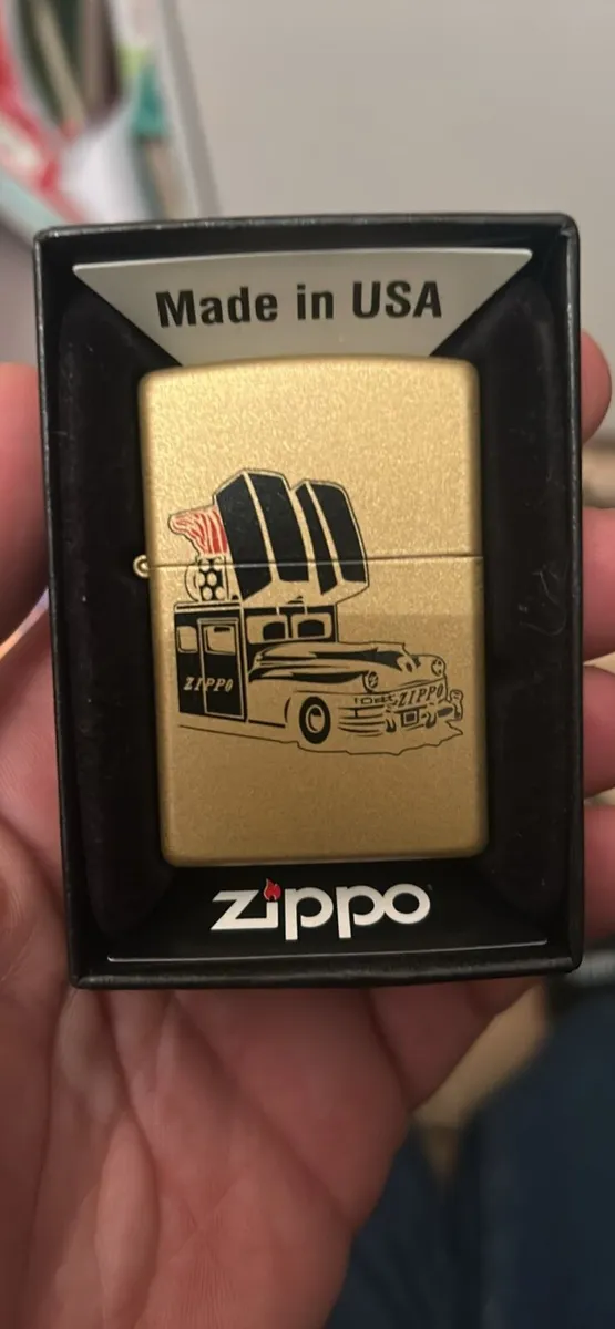 Zippo car gold finish