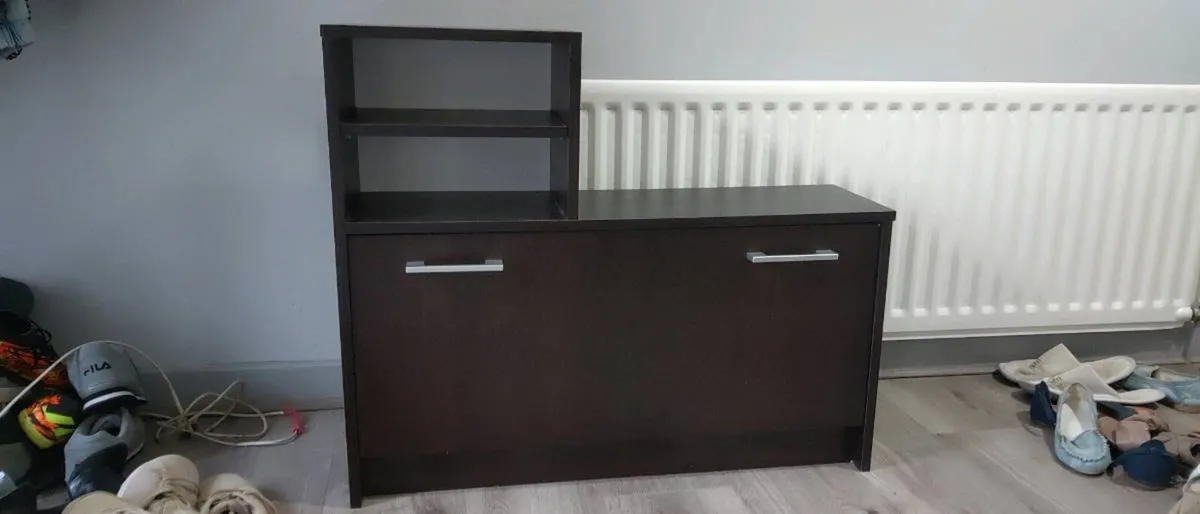 Shoe cabinet dark brown - Image 1