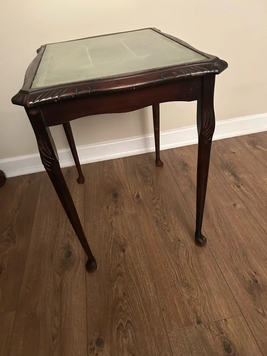 Antique Inlaid Occasion table. - Image 3