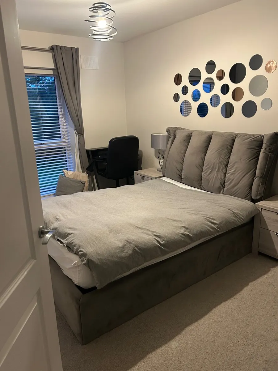Ottoman storage double bed and Mattress - Image 1