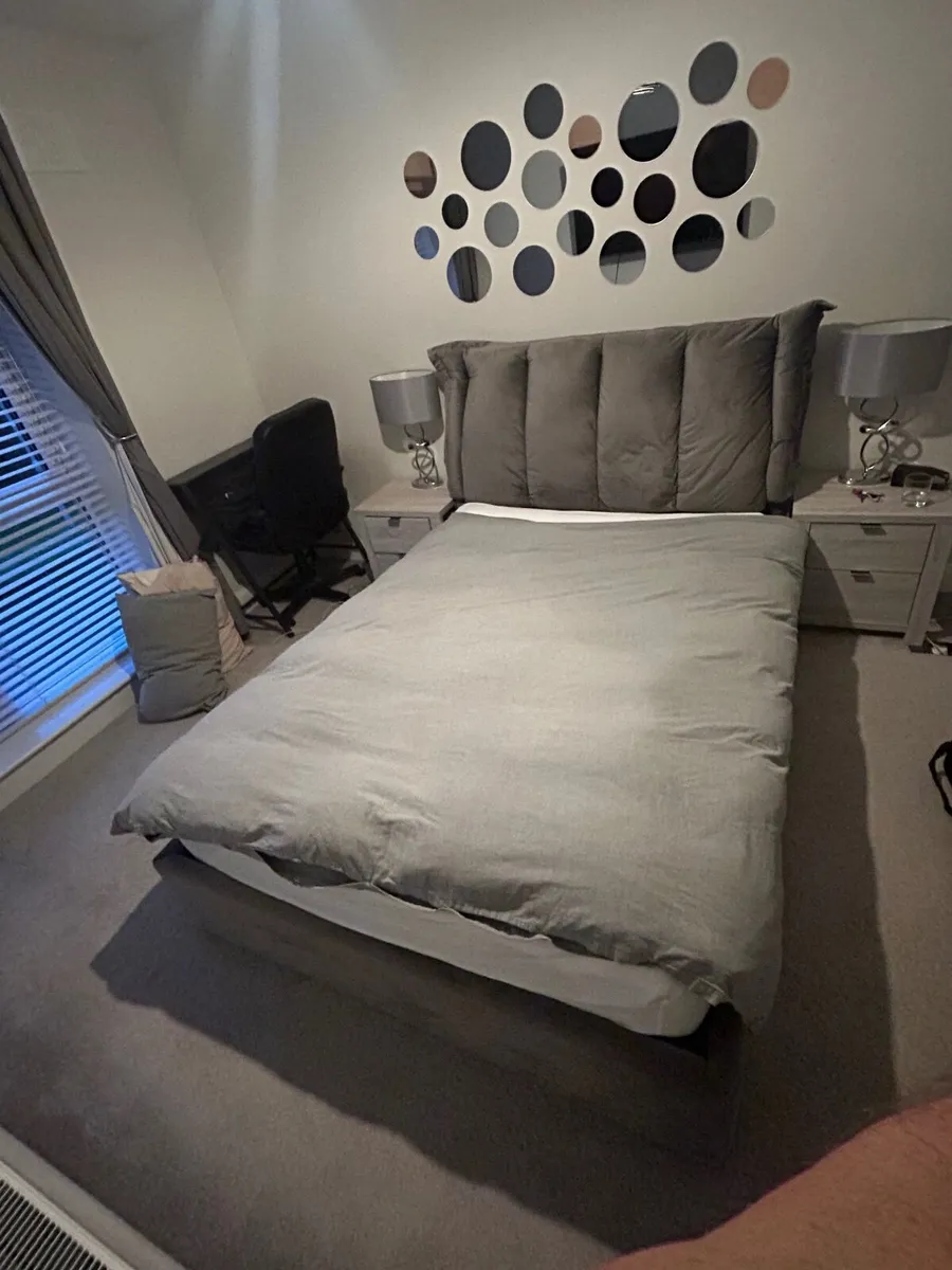 Ottoman storage double bed and Mattress - Image 3