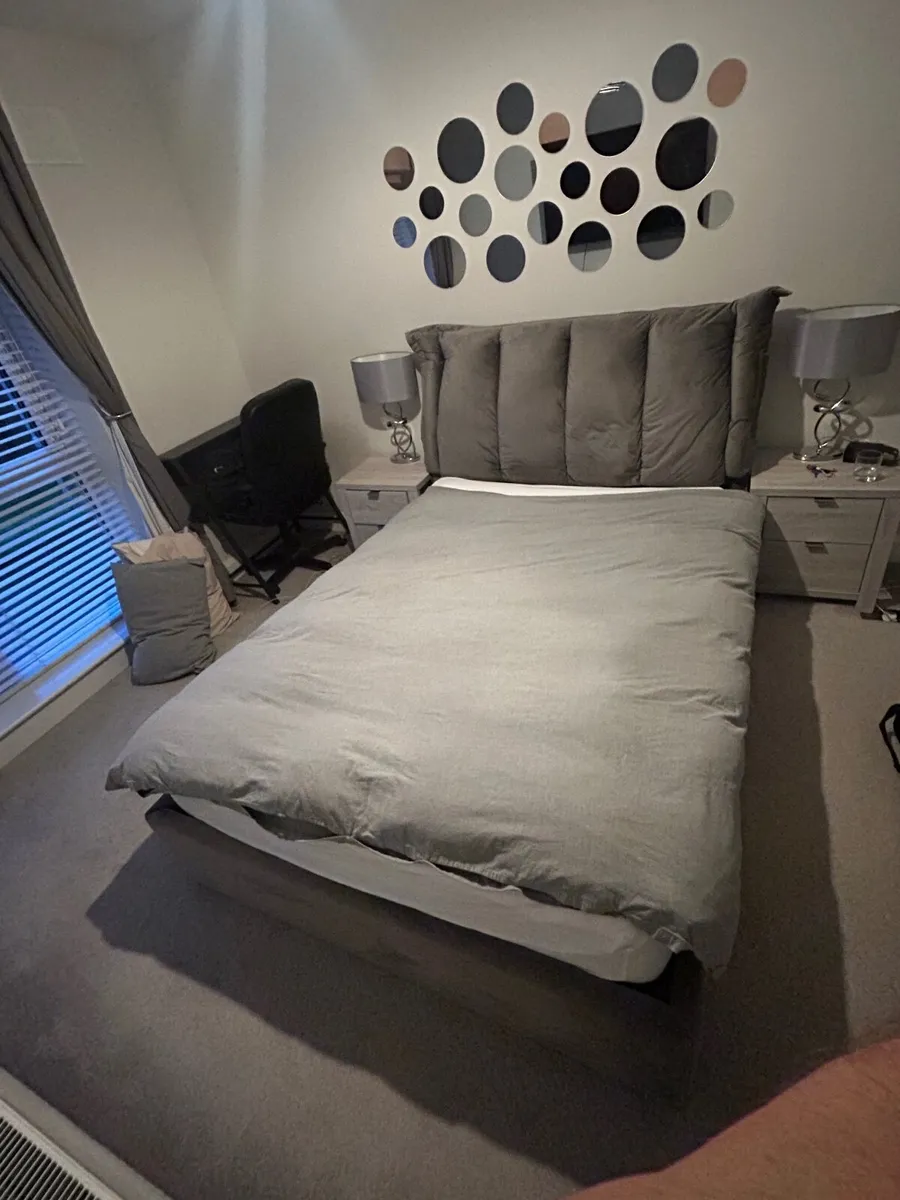 Ottoman storage double bed and Mattress - Image 4
