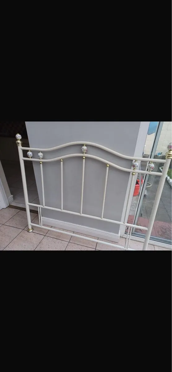 Double white headboard