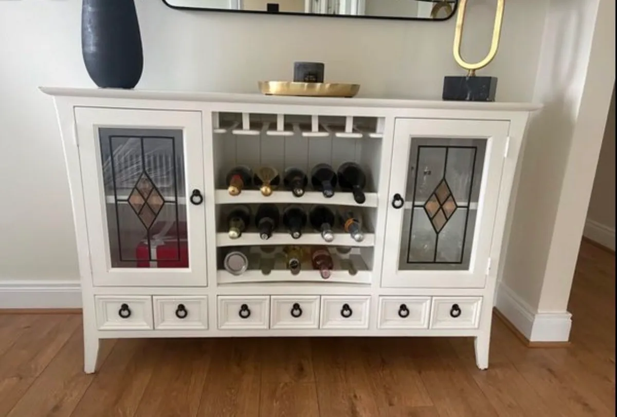 Console Table with Wine Rack - Image 1