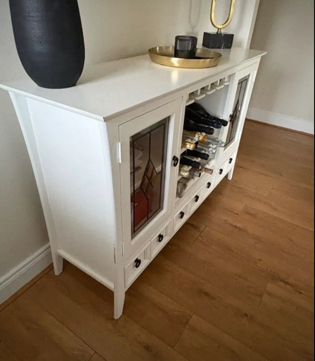 Console Table with Wine Rack - Image 3