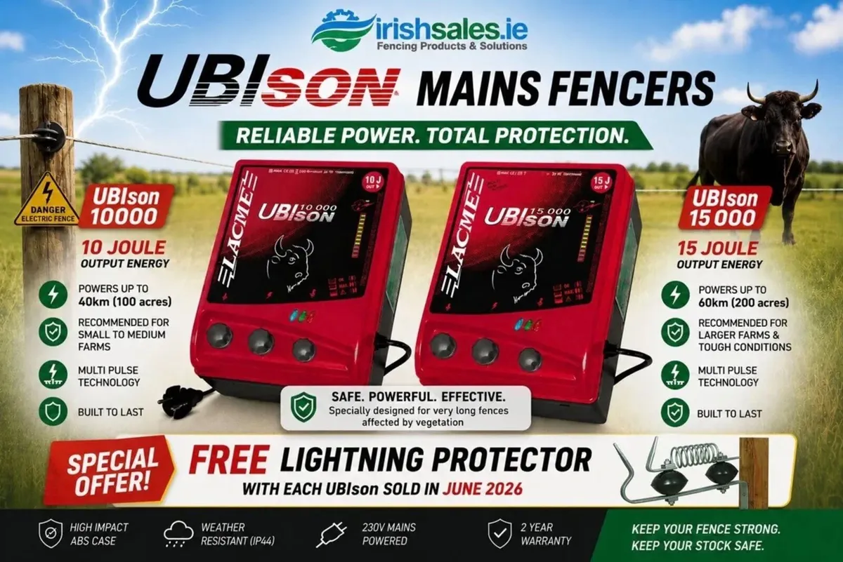 Free Lightning Protector-100&200acre Mains Fencer - Image 1