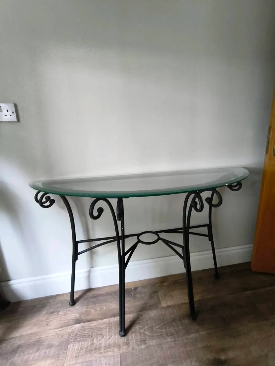 Beautiful half moon table good condition - Image 1
