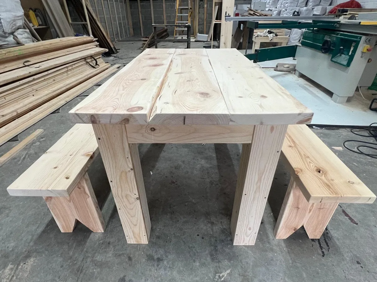 Tables and 2 benches - Image 2