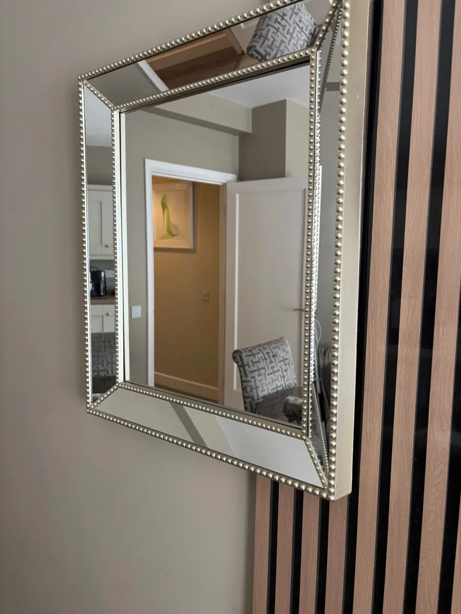 2 glass hall tables with drawers - Image 1