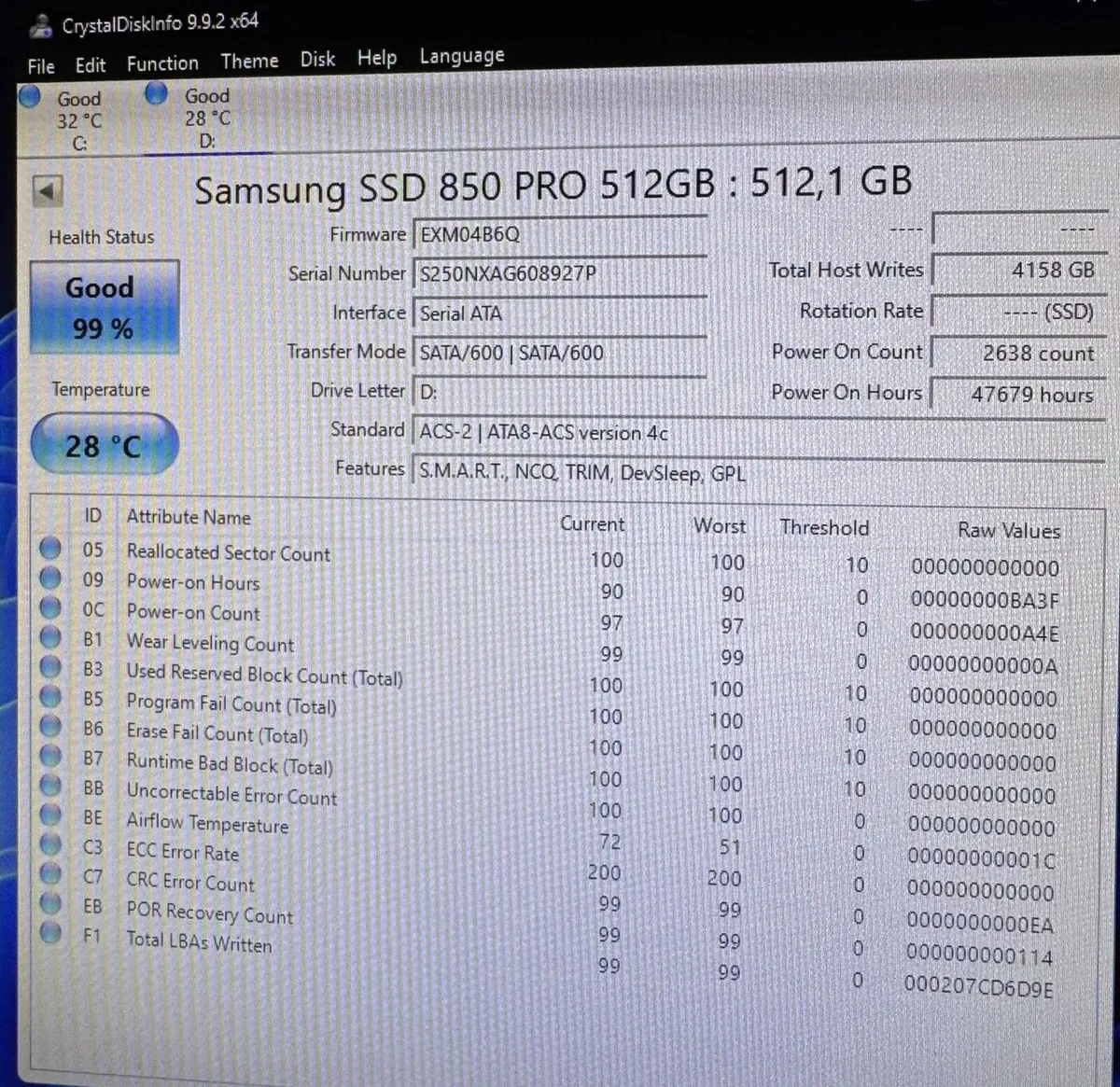Samsung 850 PRO 512GB SSD 2.5 inch - Image 3