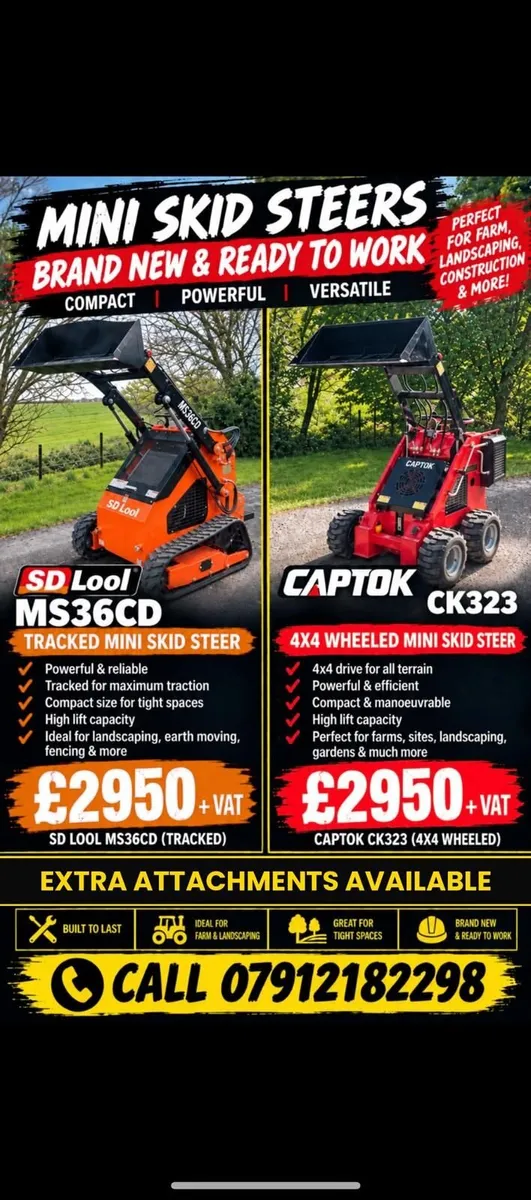 NEW MINI SKID STEER LOADERS 🦾 - Image 1
