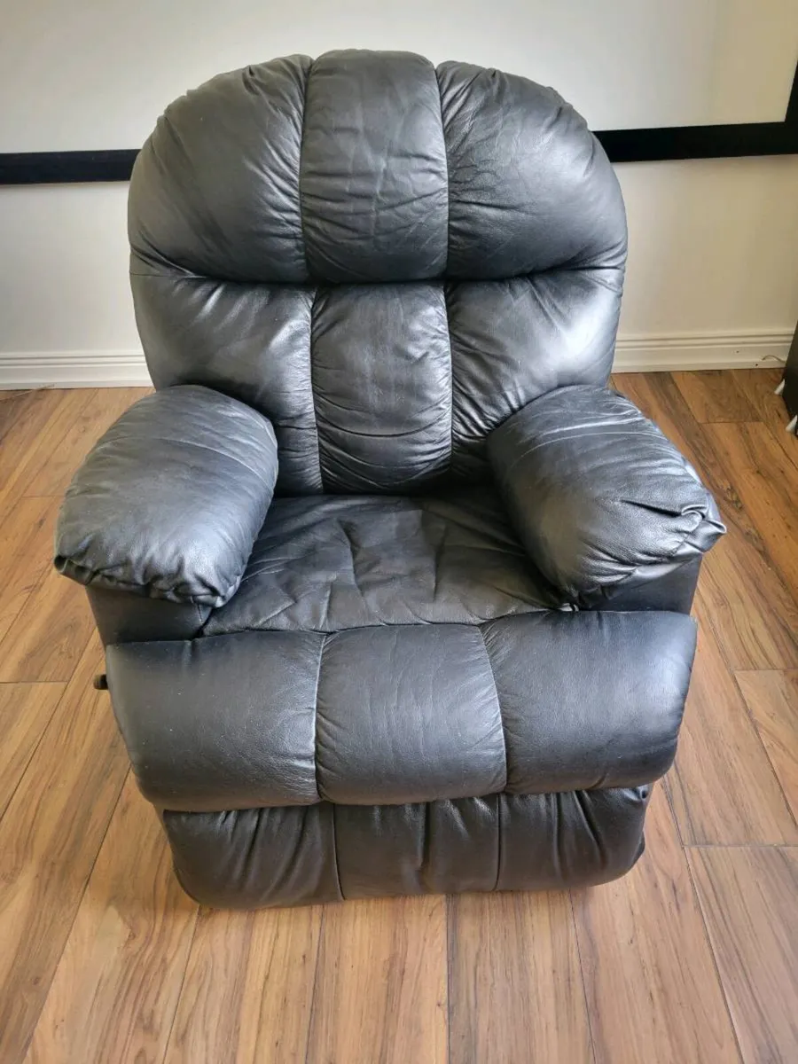 Leather recliner armchair - Image 1