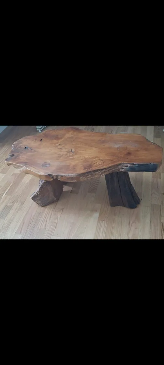 Natural wood/ bog oak style coffee table - Image 1