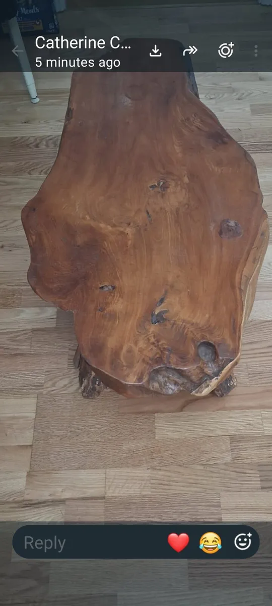 Natural wood/ bog oak style coffee table - Image 4