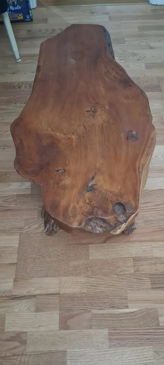Natural wood/ bog oak style coffee table - Image 2