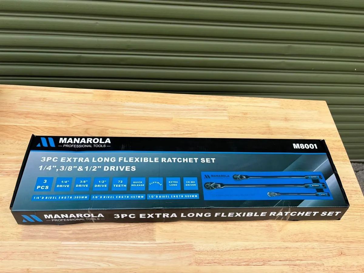 Manarola 3-piece extra long flexible ratchet set - Image 3
