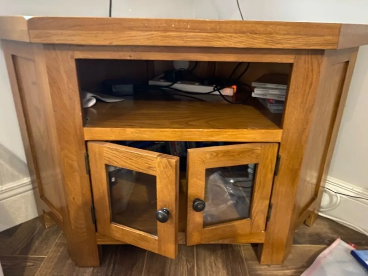 solid wood TV unit - Image 1