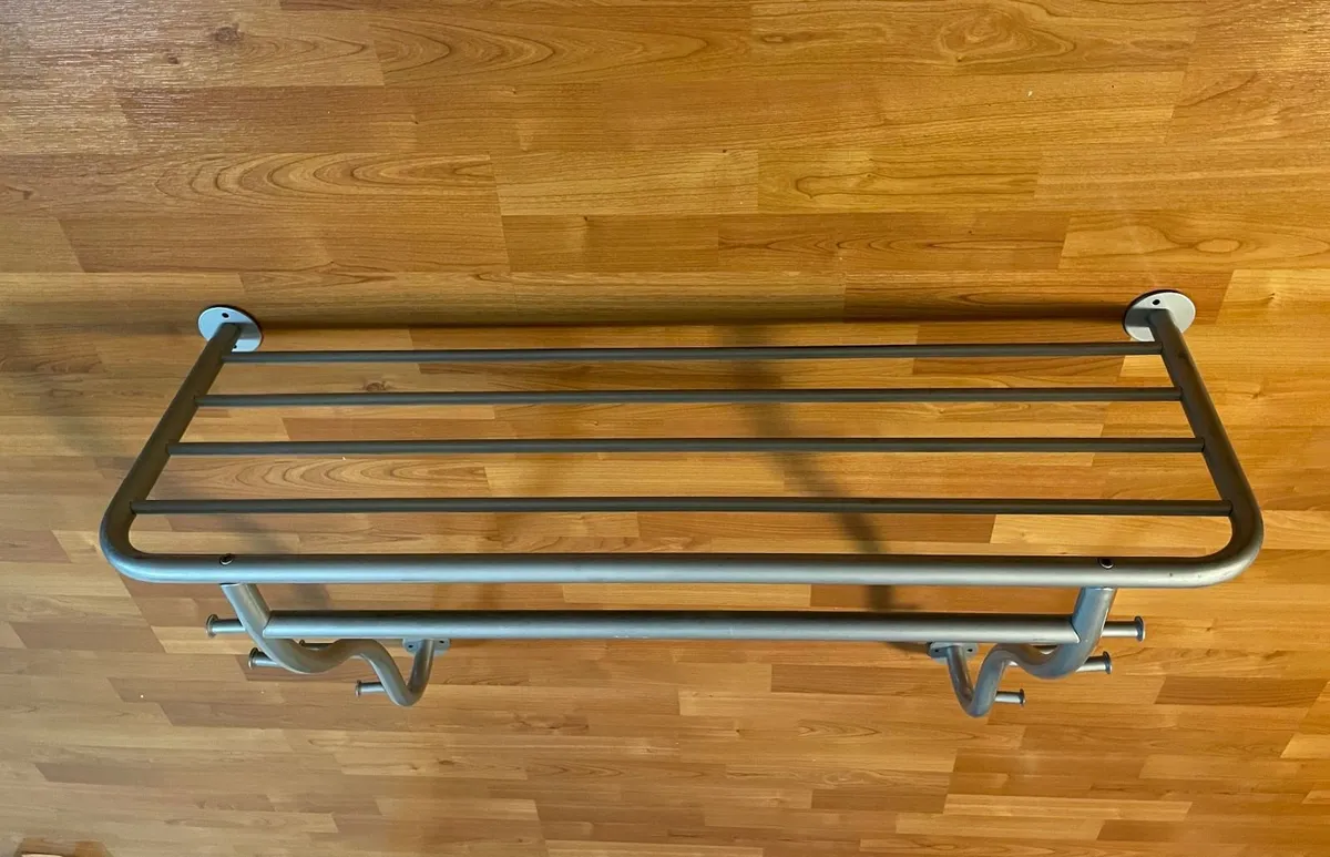 Gray metal coat rack - Image 3