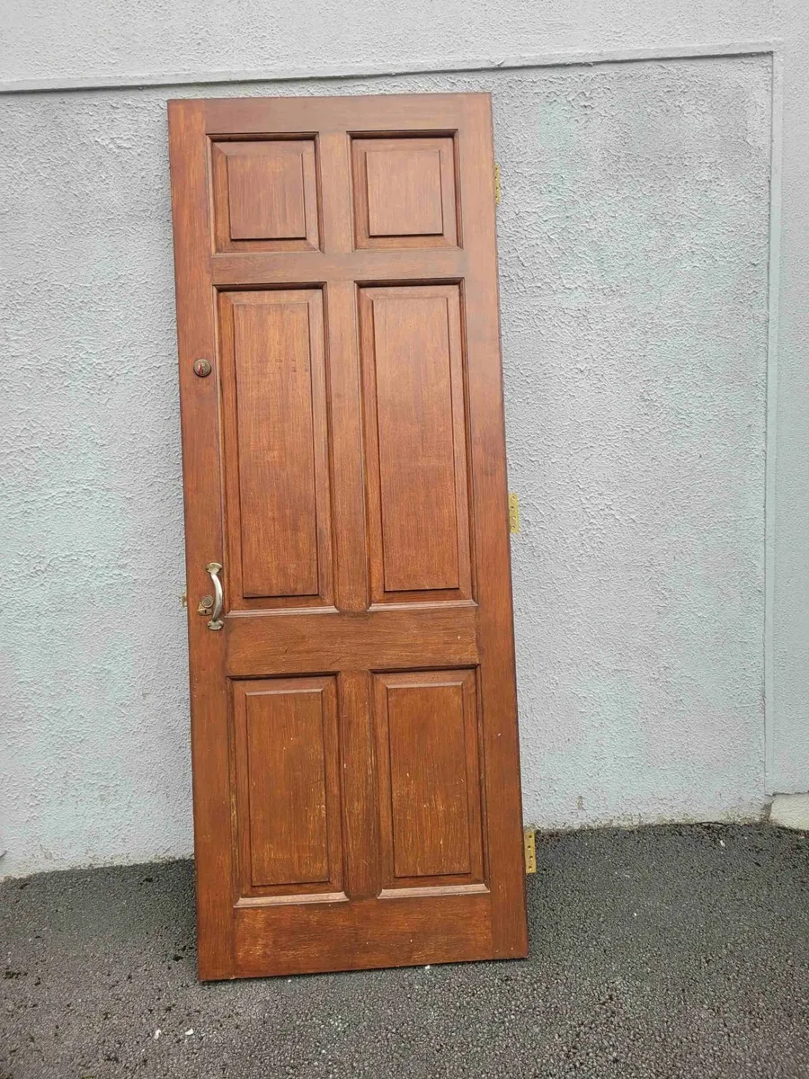 Extra tall teak door 85.5 x 32 inches - Image 2