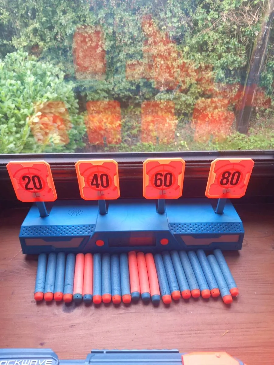 Toy cars and nerf toys and electric target - Image 4