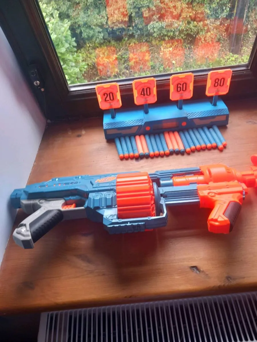 Toy cars and nerf toys and electric target - Image 3