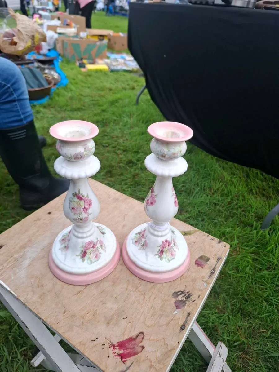 Pair of candles holder postage possible - Image 1