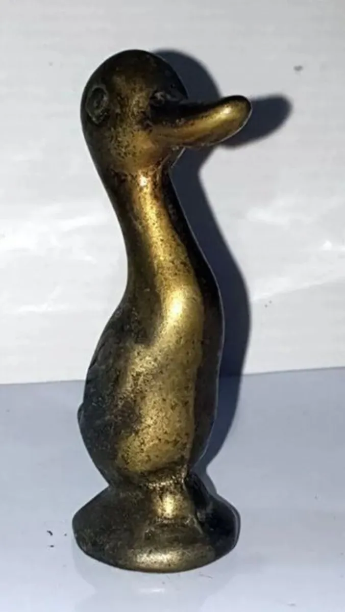 Vintage Solid Brass Duck Figurine - Image 2