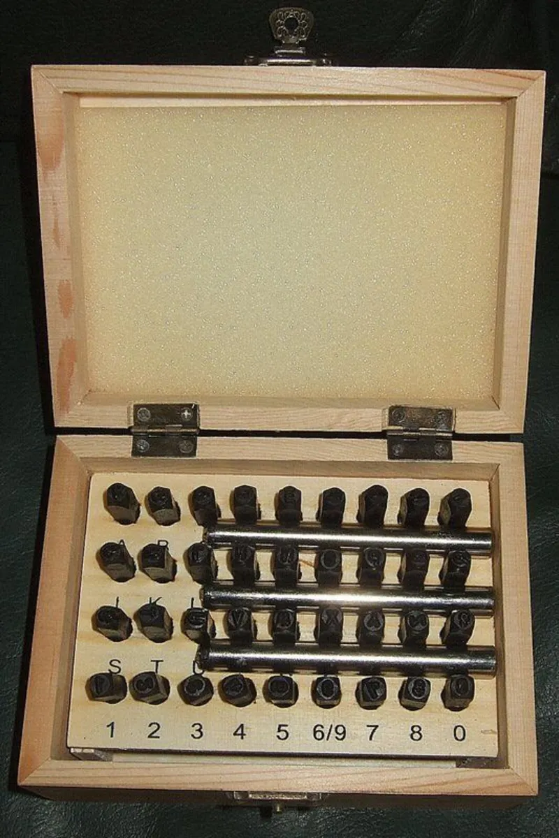 36pc Metal Letter & Number Punch Stamp Set-BNIB - Image 3