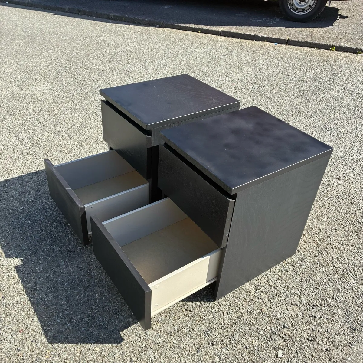 Two black malm lockers - Image 3