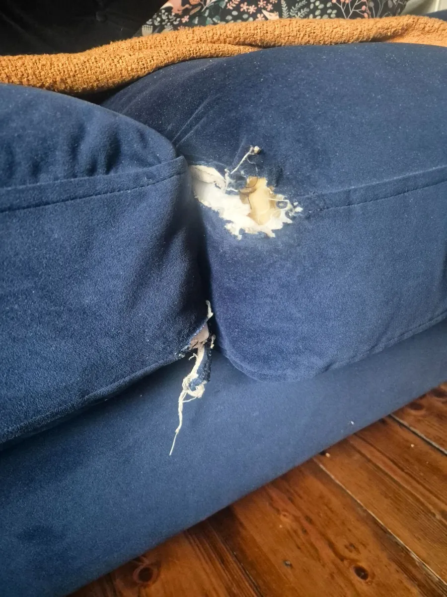 Velvet L Shaped sofa - Image 4
