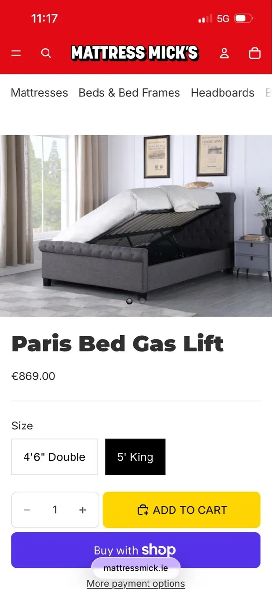 **OVER €300 OFF OTTOMAN DOUBLE & KING BEDS*** - Image 4