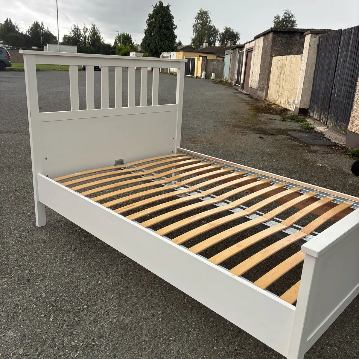 White Double bed frame - Image 4