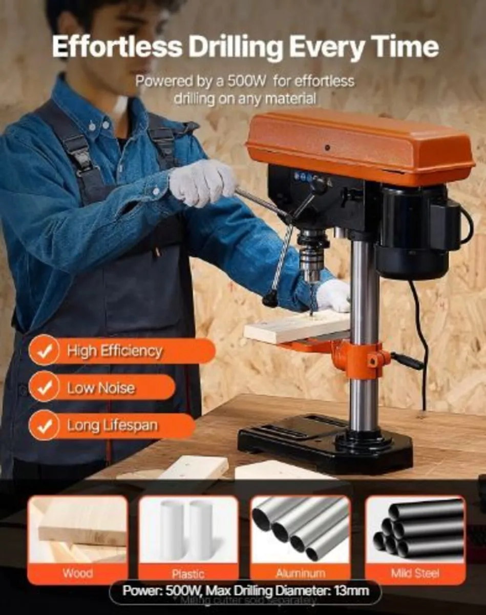 203.2mm Benchtop Drill Press, 500W - Image 2