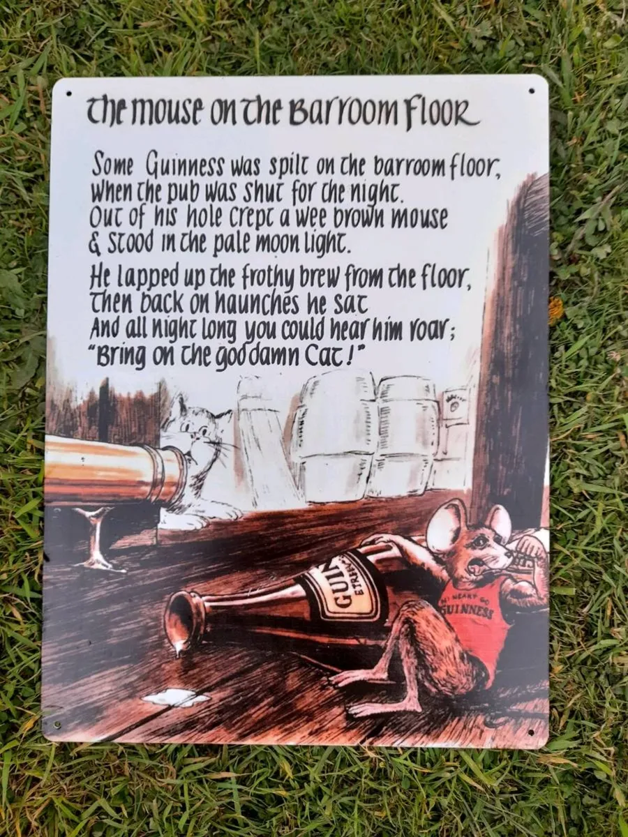 Guinness Tin Sign Framed - Image 1